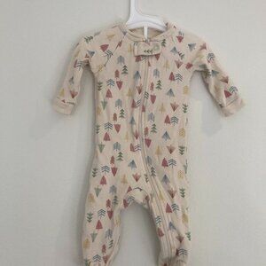 Pact Organic Zip Footie, 0-3 Months